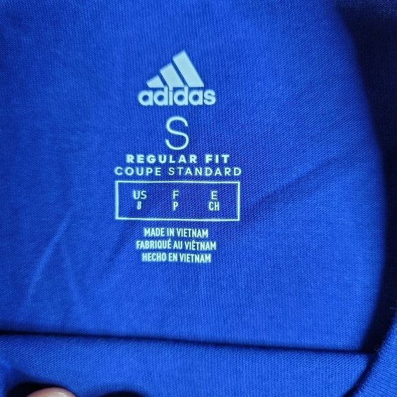 NWT Adidas Sleeveless Cobalt Blue And Silver Boys Top Size 8 - Picture 6 of 11